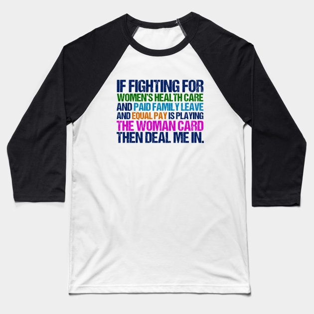 Inspirational Feminist Quote on Equal Rights for Women Baseball T-Shirt by epiclovedesigns